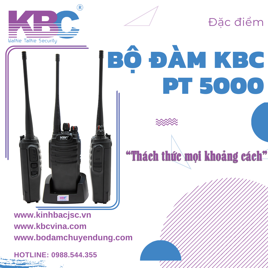 Đặc điểm của bộ đàm KBC PT 5000
