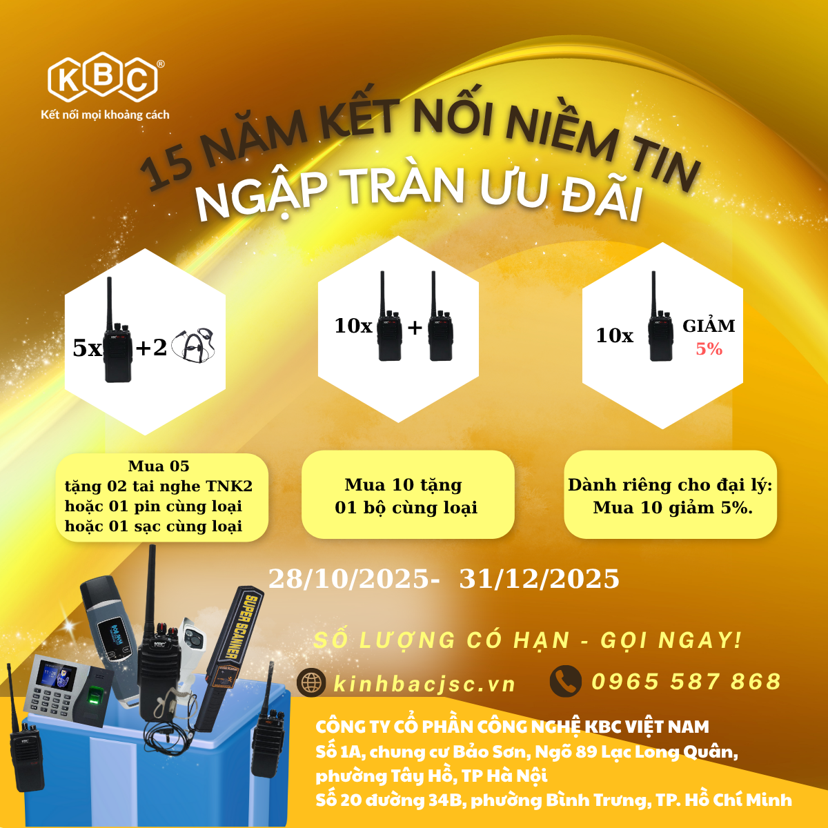 KBC MỪNG SINH NHẬT 15 NĂM - NGẬP TRÀN ƯU ĐÃI