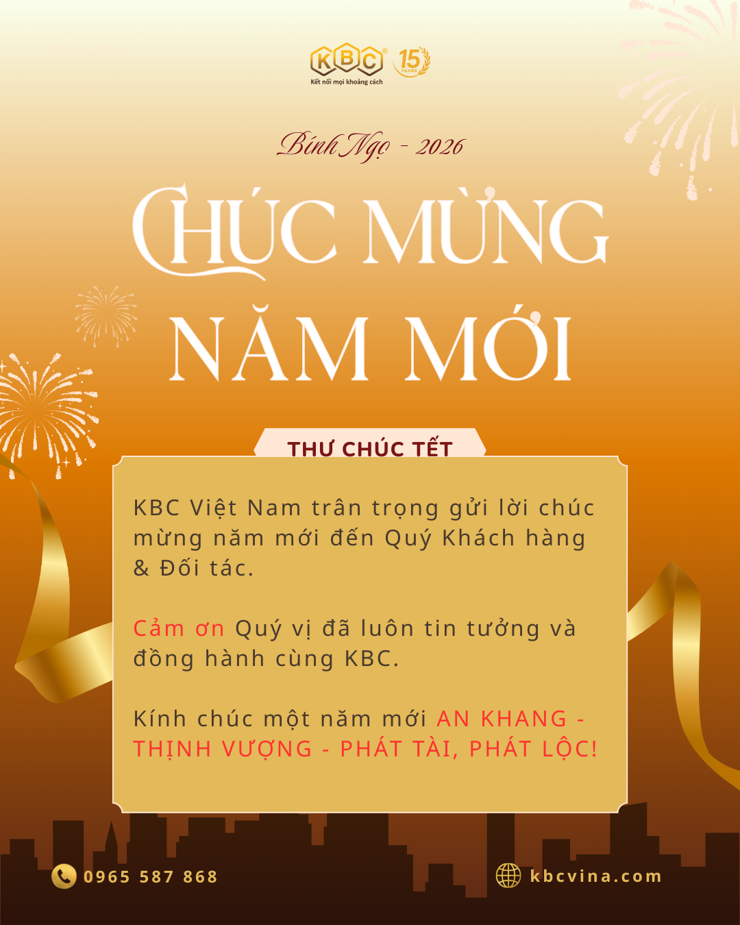 Thư Chúc Mừng Xuân Bính Ngọ 2026 – KBC Việt Nam