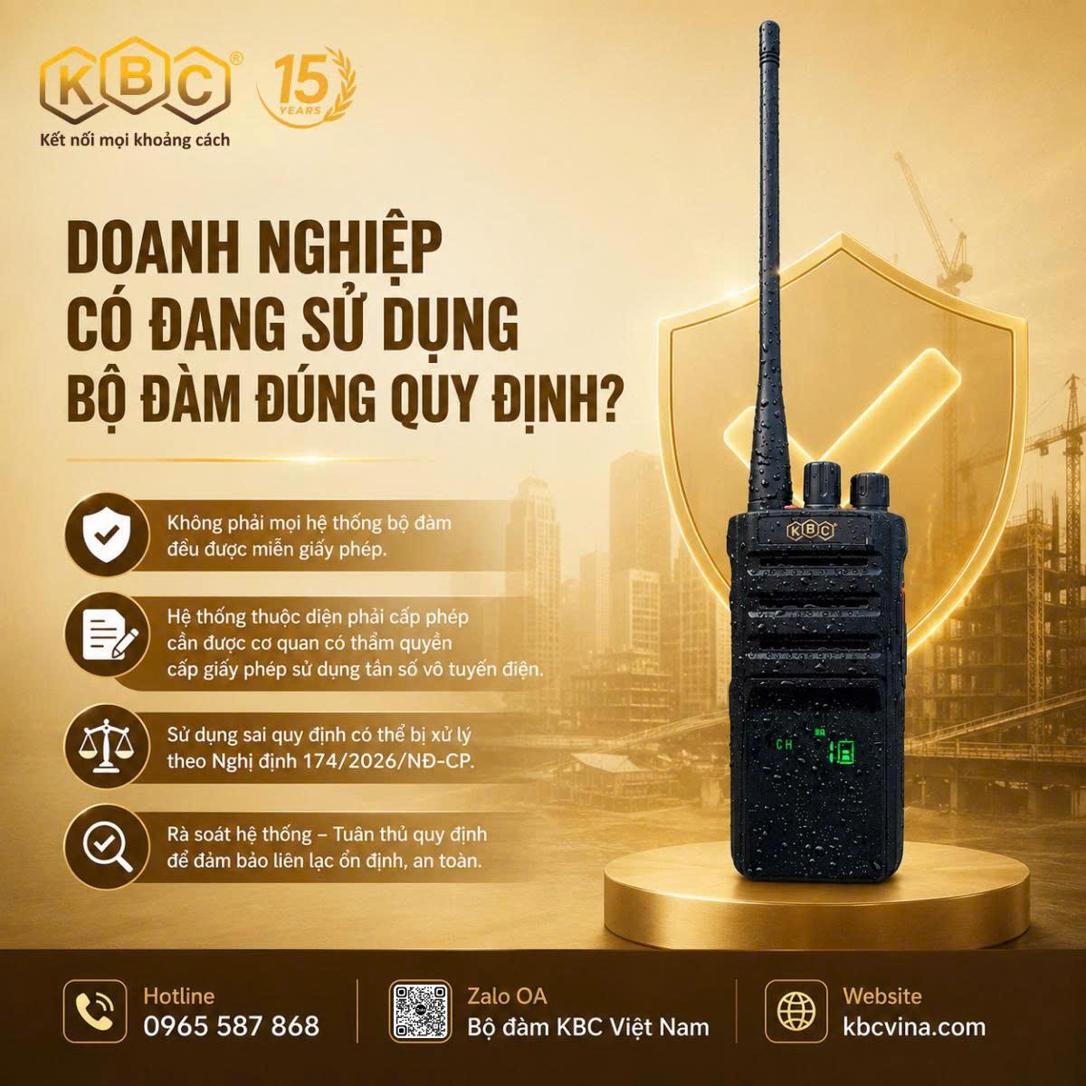Doanh nghiệp có được tự sử dụng mọi tần số bộ đàm?