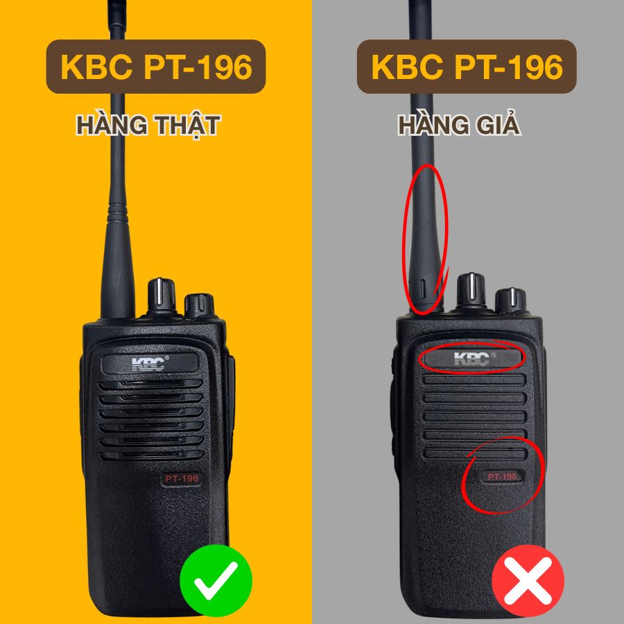  cảnh báo hàng giả bộ đàm KBC
