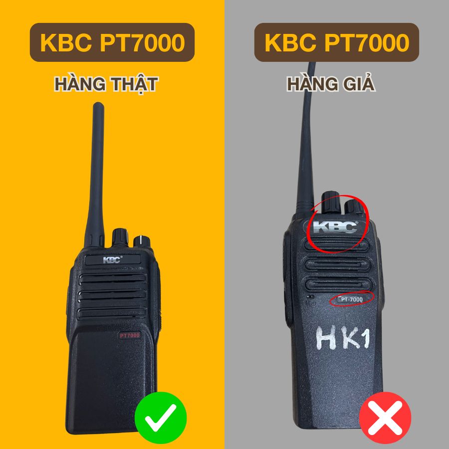  cảnh báo hàng giả bộ đàm KBC