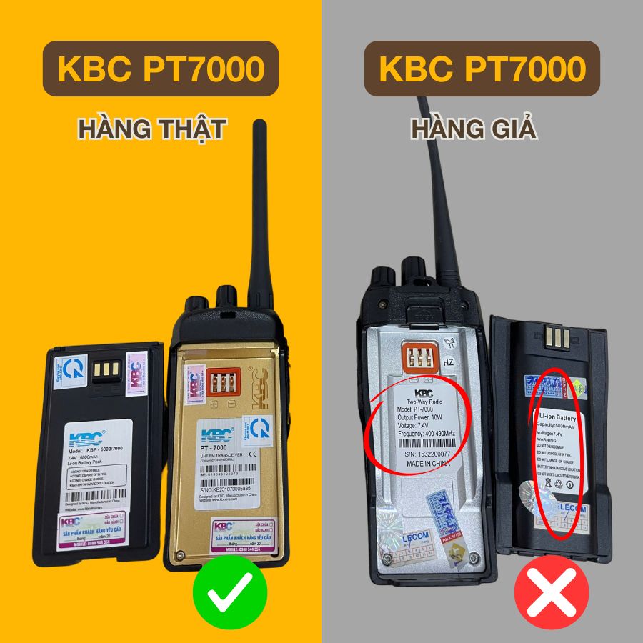  cảnh báo hàng giả bộ đàm KBC